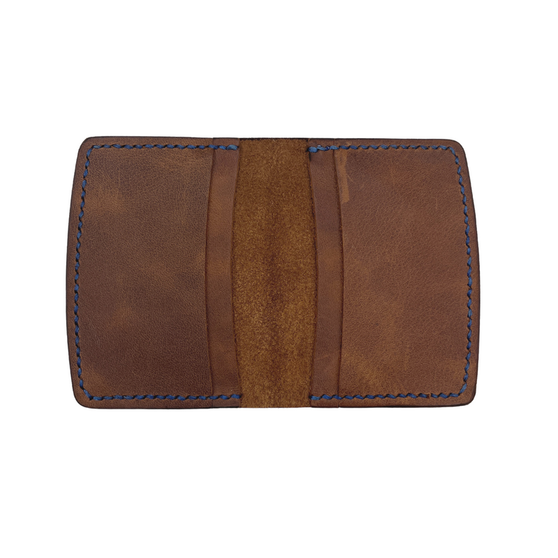 brown leather wallet & card holder