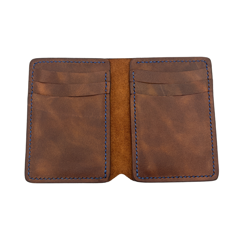 brown leather wallet & card holder