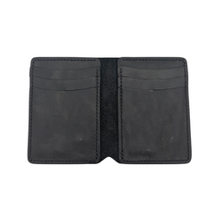 black leather wallet & card holder